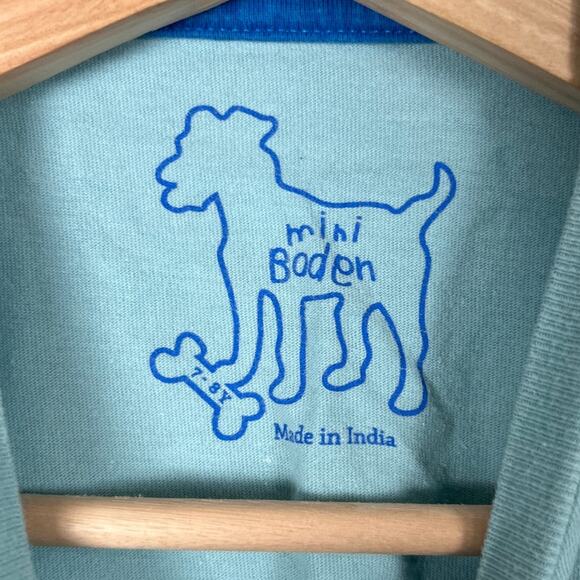 Mini Boden 7-8Y Made In India 100% Cotton Boat Applique Tee - Picture 5 of 6